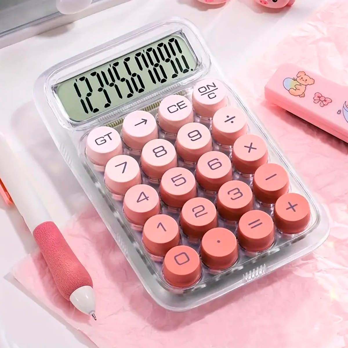 Miniatura 9 de Calculadora Transparente Kawaii B2-25