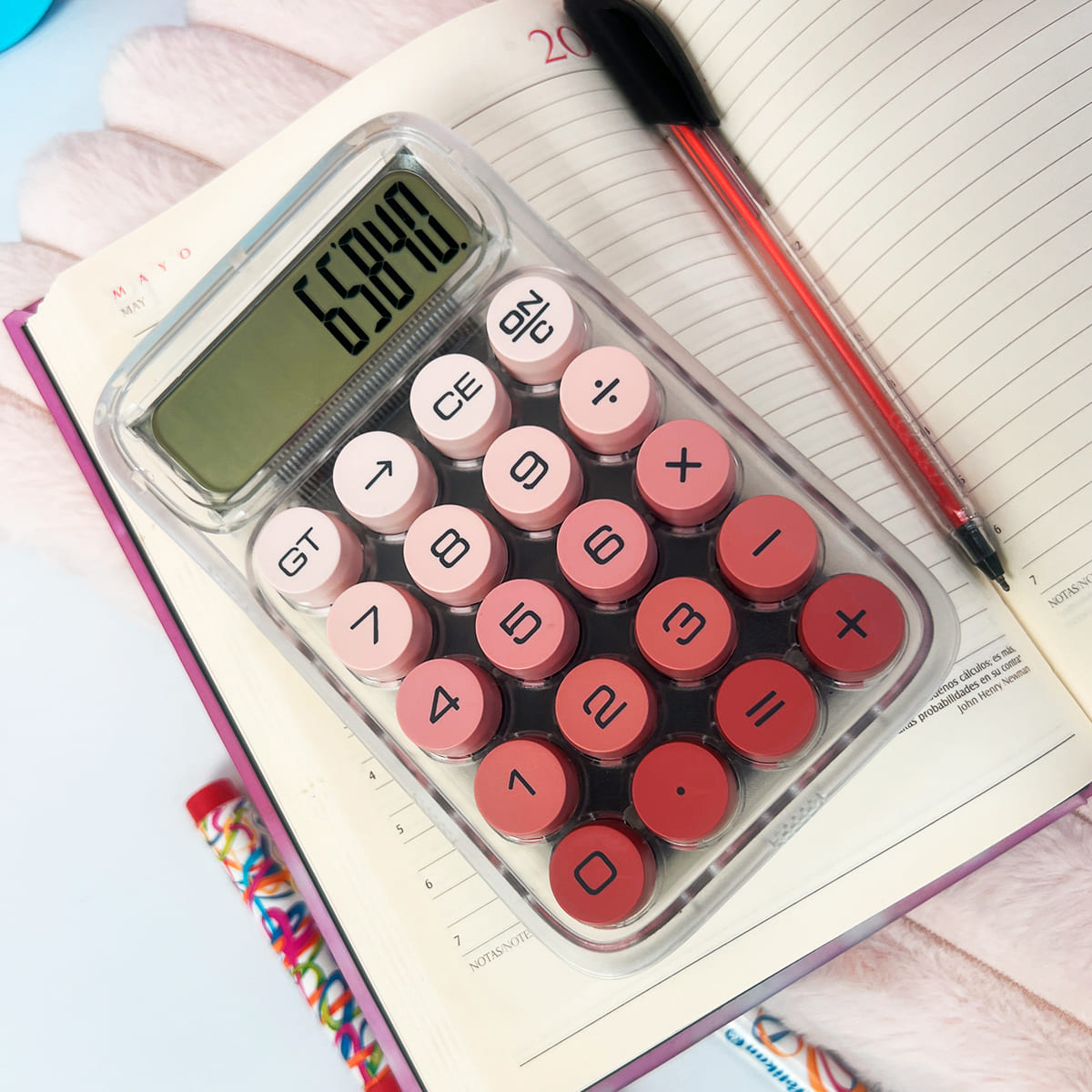 Miniatura 4 de Calculadora Transparente Kawaii B2-25