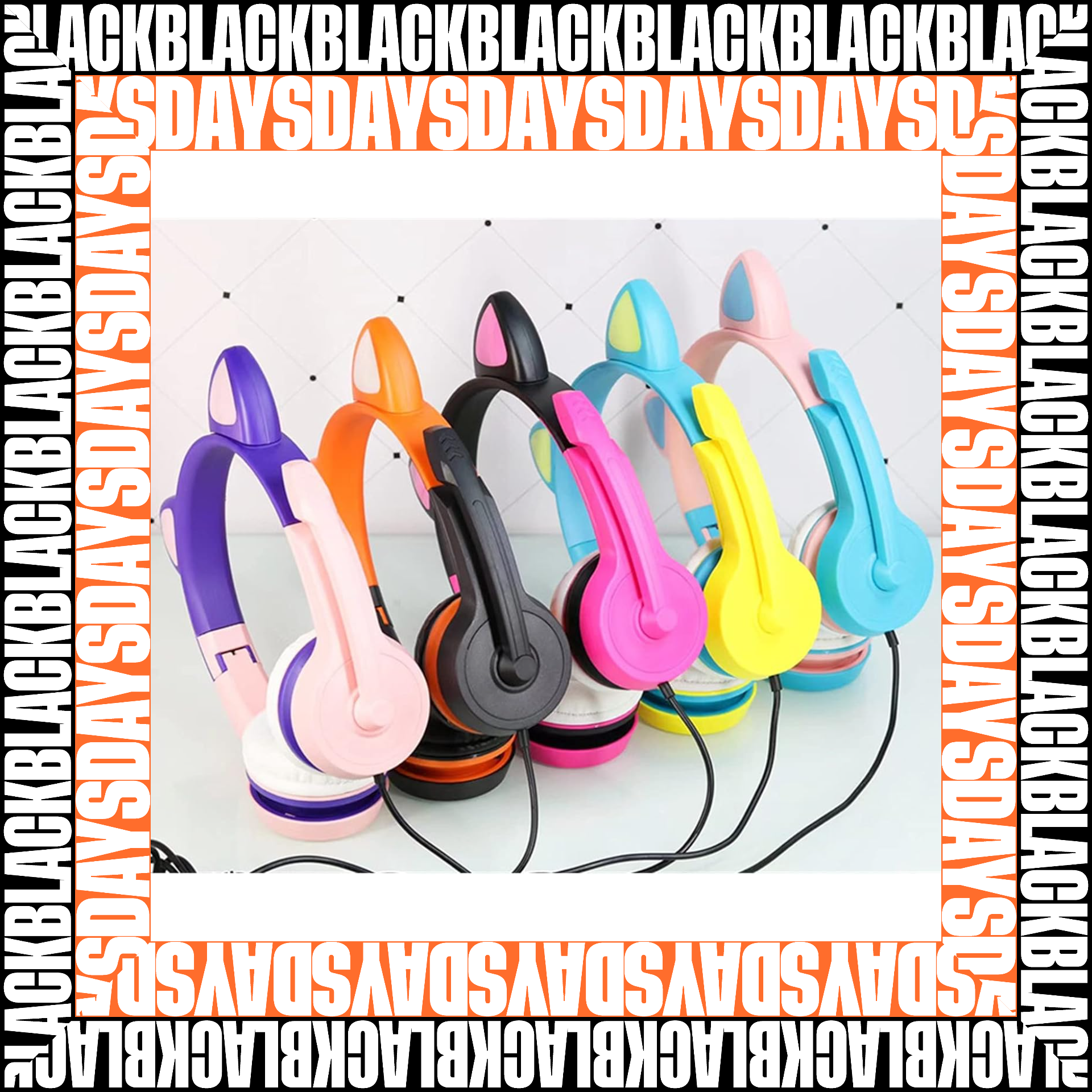 DIADEMA GAMER OREJAS NIÑ@S BLACK DAYS