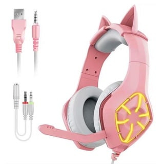 Miniatura 2 de PC Gamer Auriculares Gato Oreja Rosa