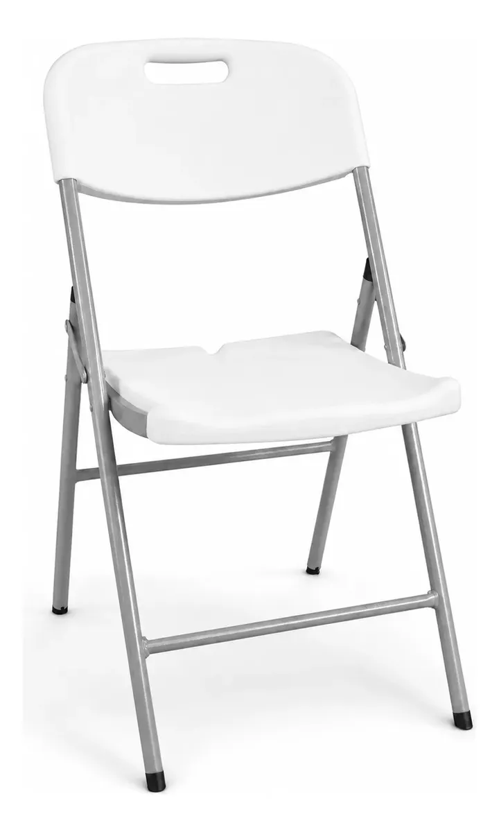 Silla plegable individual blanca