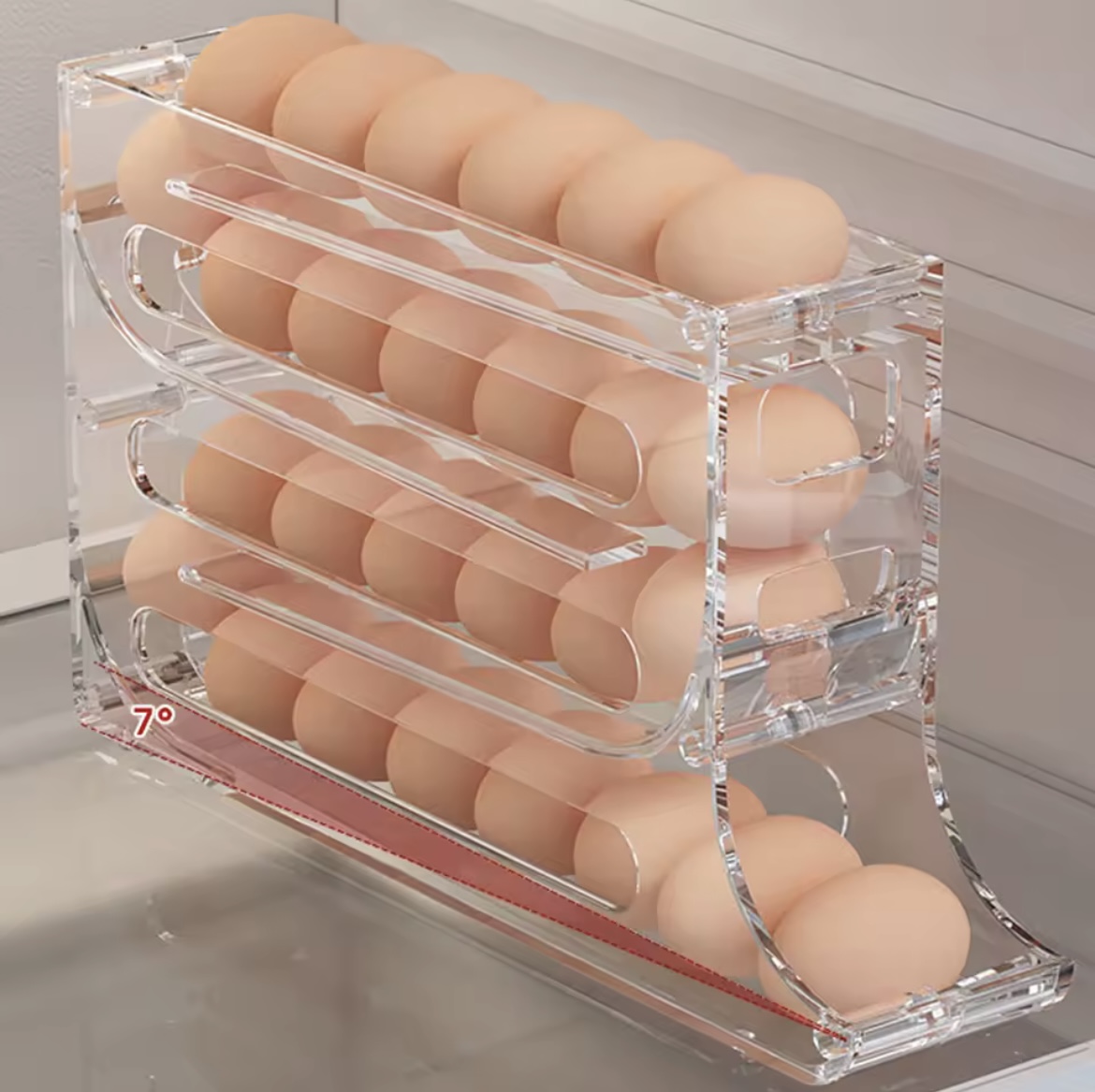 Miniatura 7 de DISPENSADOR HUEVOS NEVERA 4 NIV TRANSPAR