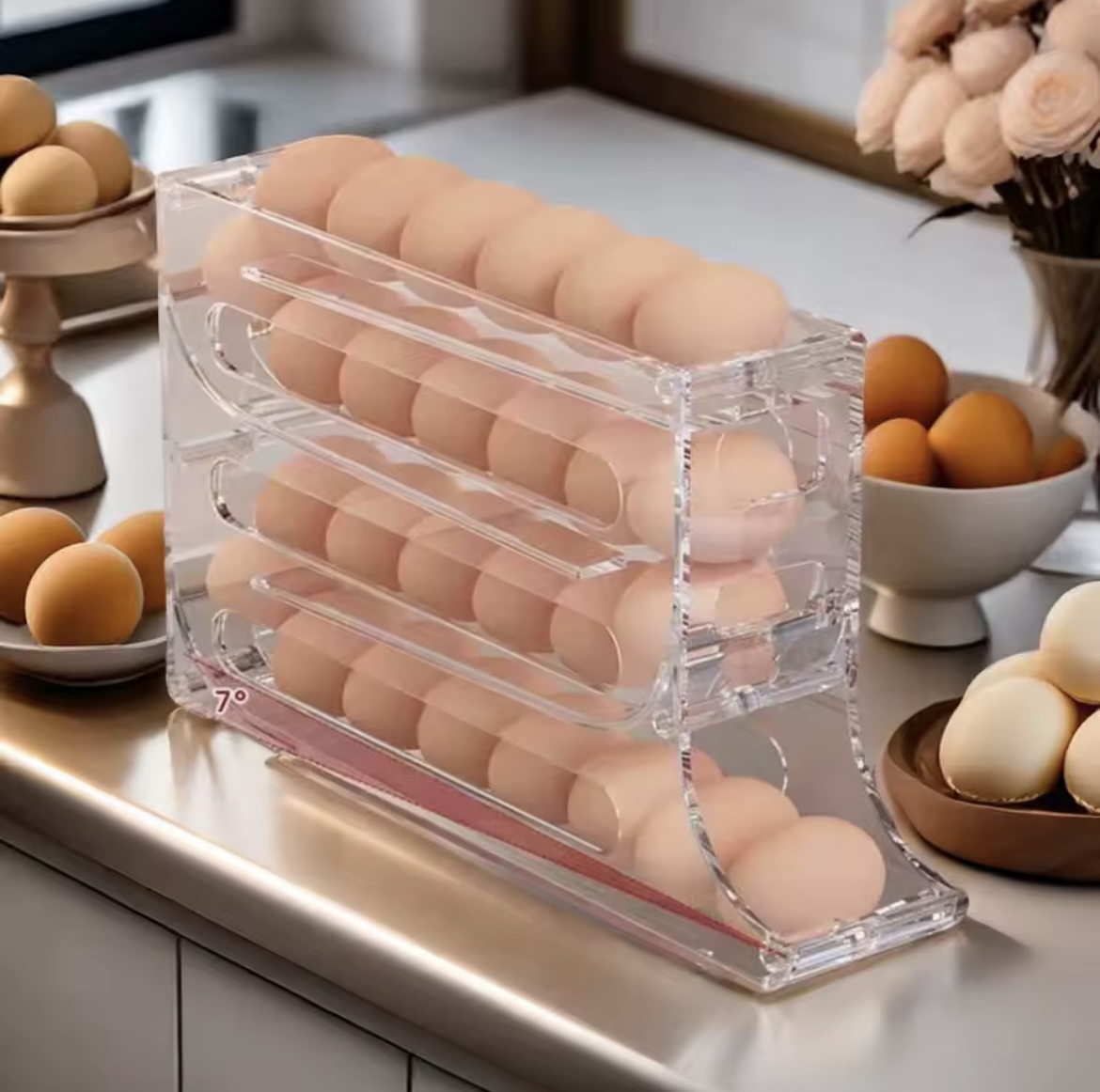 Miniatura 3 de DISPENSADOR HUEVOS NEVERA 4 NIV TRANSPAR