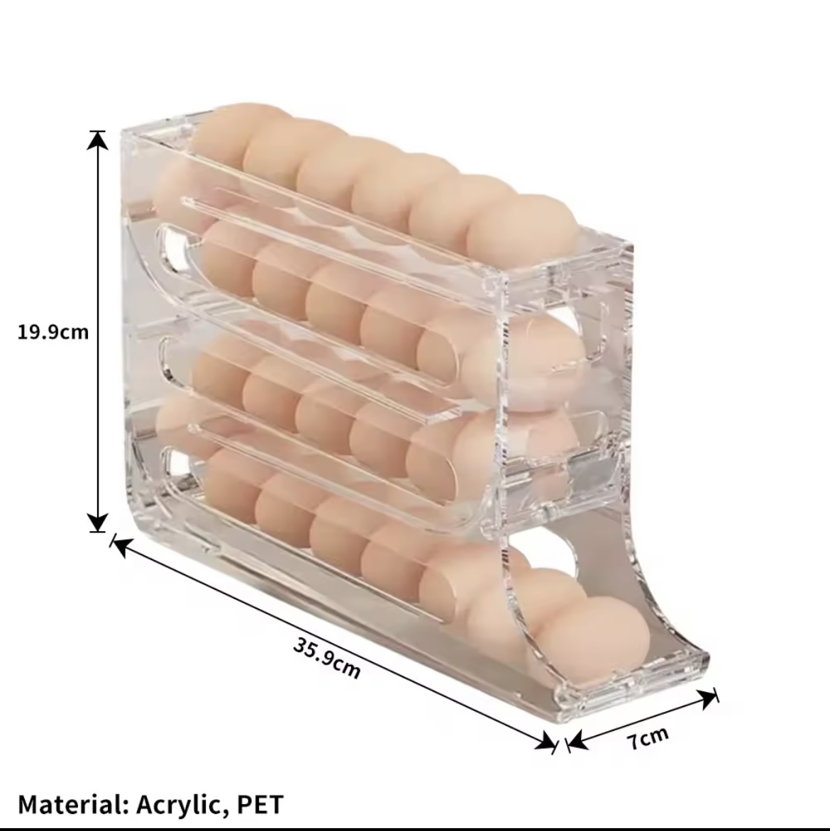 Miniatura 4 de DISPENSADOR HUEVOS NEVERA 4 NIV TRANSPAR