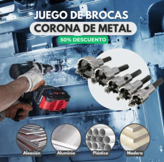 BROCA CORONA DE METAL