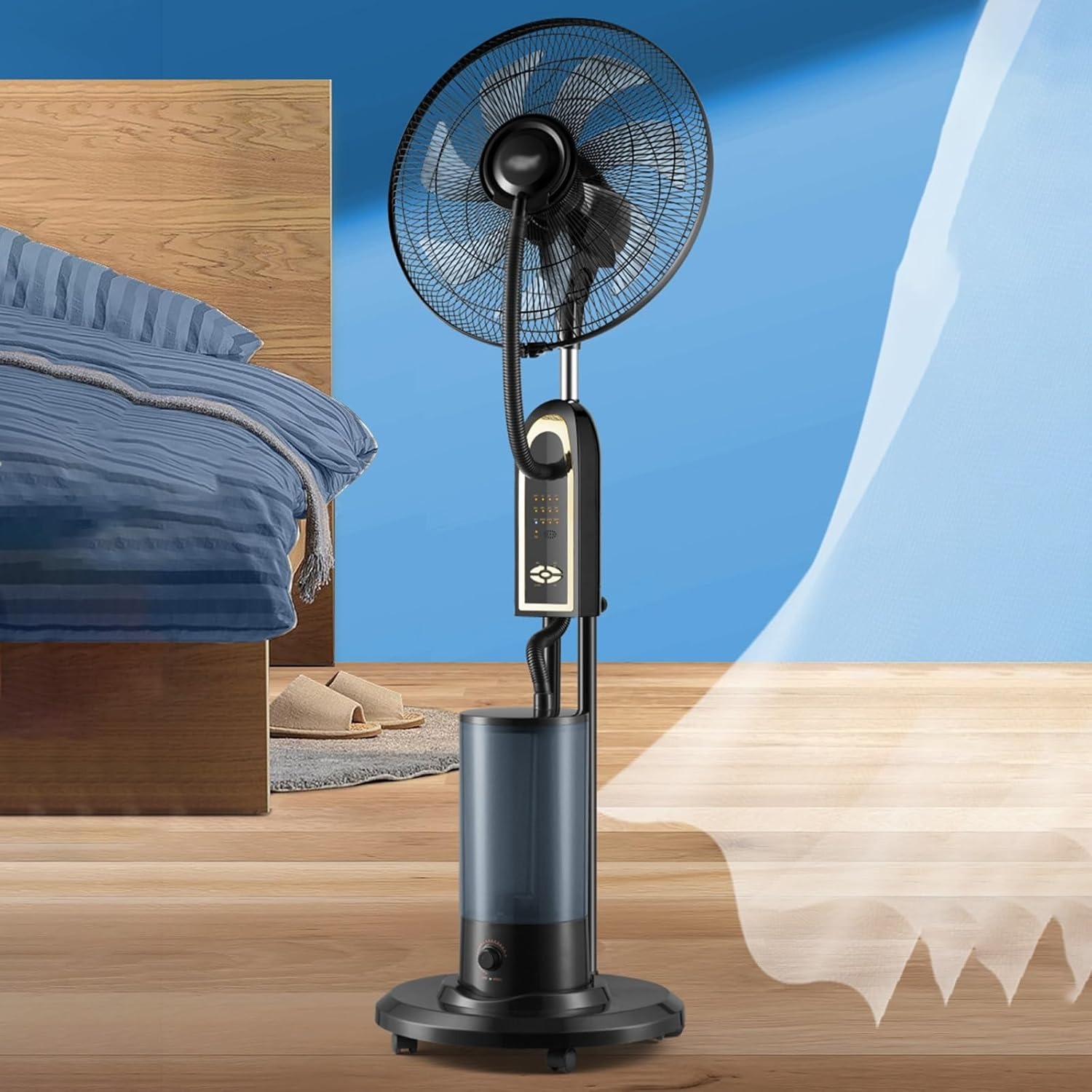 Ventilador Con Aspersion De Agua 16¨