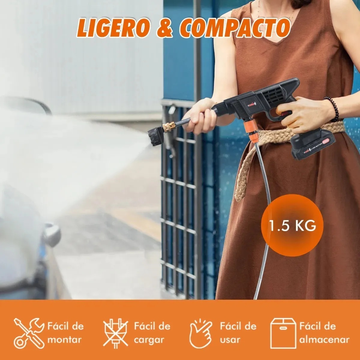 Miniatura 3 de Hidrolavadora 6 BOQUILLAS 48V DOBLE BATE