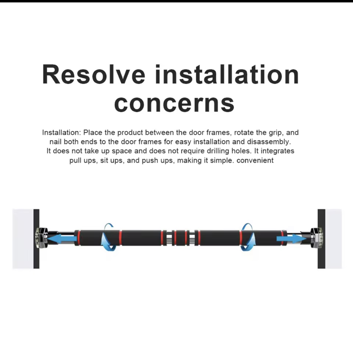 Miniatura 7 de BARRA DOMINADAS PUERTA AJUSTABLE MULTIFU