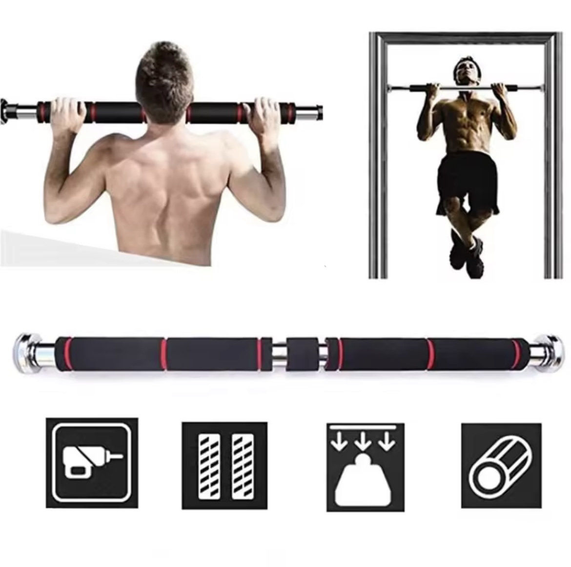 Miniatura 3 de BARRA DOMINADAS PUERTA AJUSTABLE MULTIFU