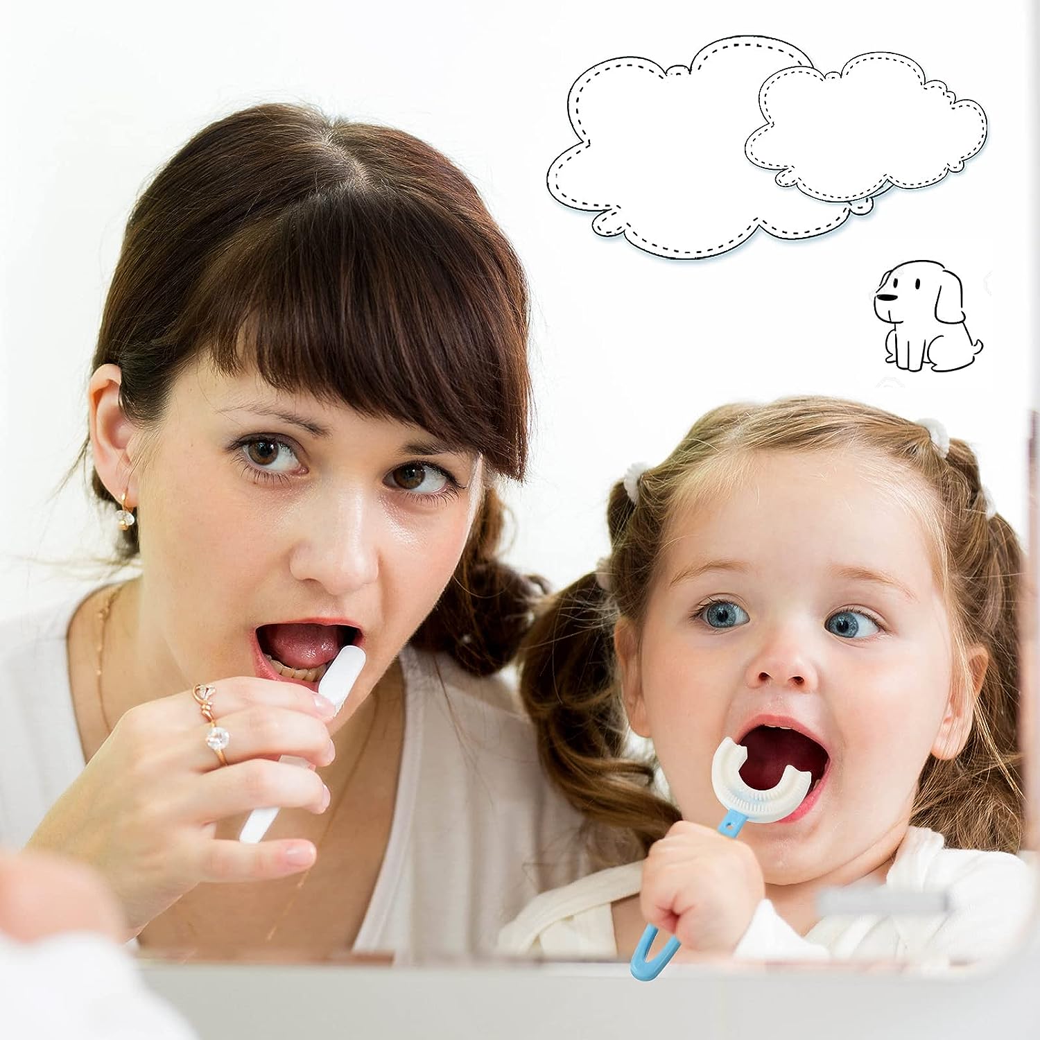 Cepillo Dientes Infantil Forma U Morder