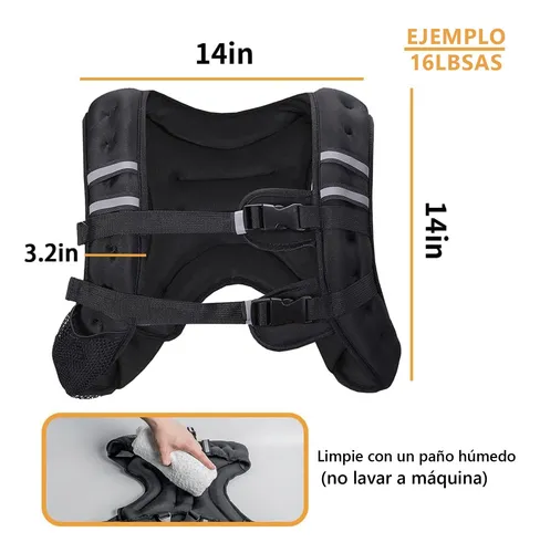 Miniatura 4 de Chaleco Deportivo Con Peso Ejercicio 5kg