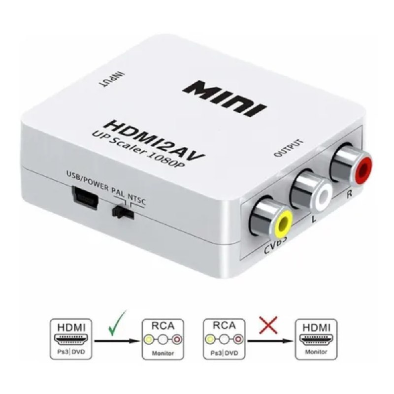 Miniatura 3 de Convertidor Adaptador Hdmi A Rca  Av2hdm