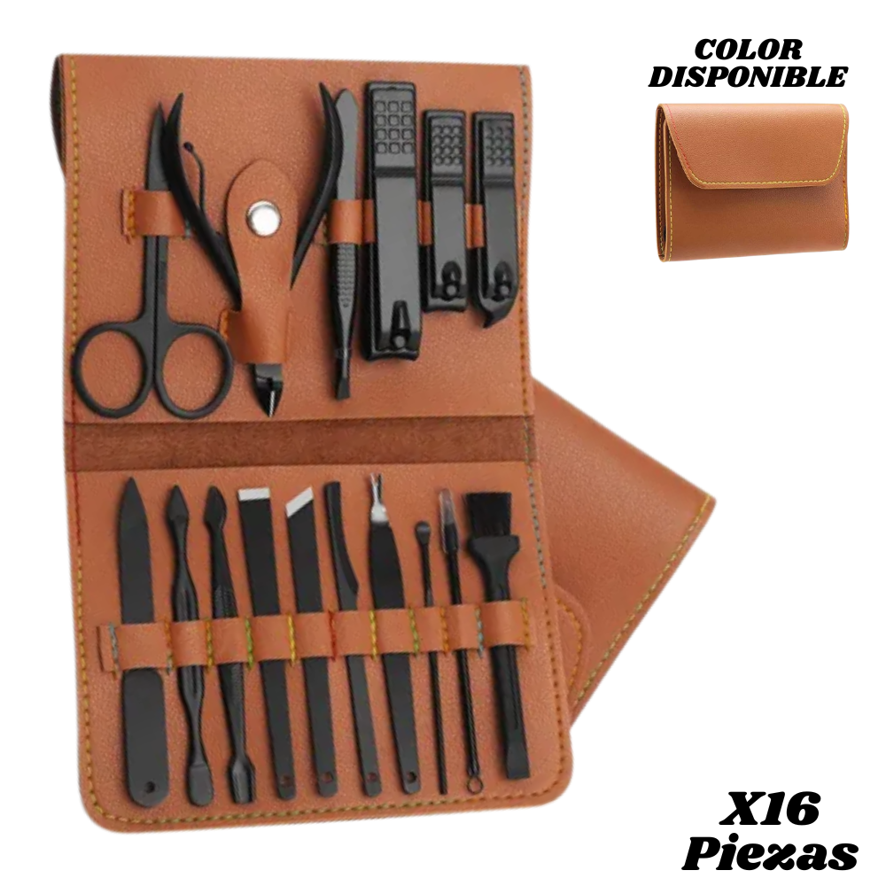 Kit De Limpieza De Uñas Manicure X16 Pie