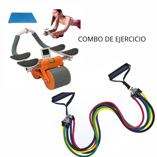 Miniatura 6 de rueda abdominal + cuerdas tubulares