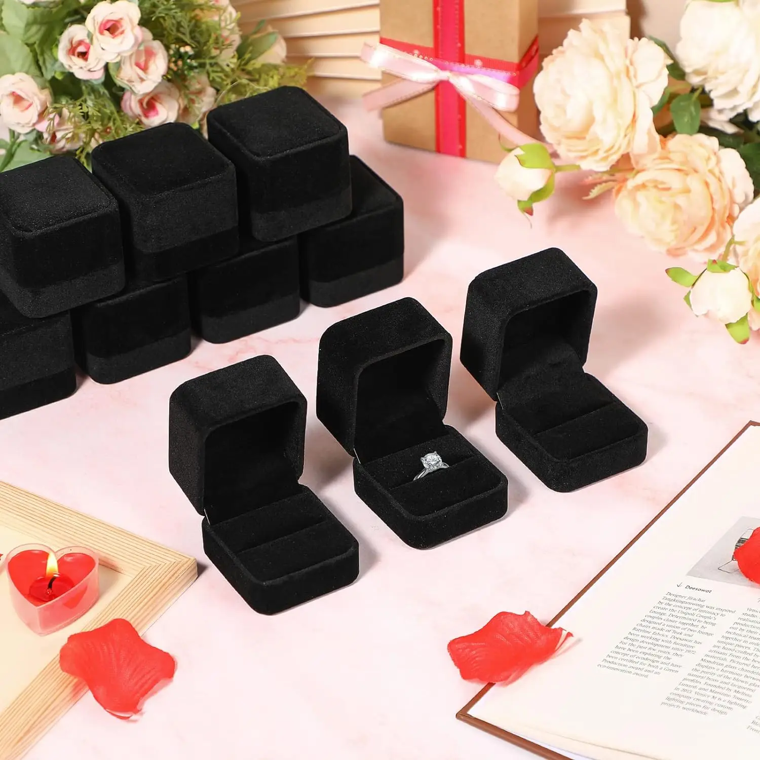 Caja de Lujo Anillo Negro