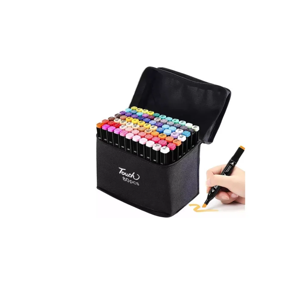 Set Marcadores Doble Punta X 80