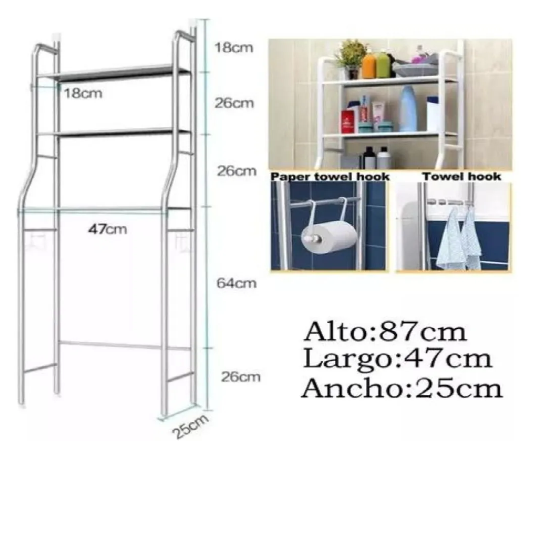 Miniatura 2 de Organizador De Baño Rack 3 Niveles
