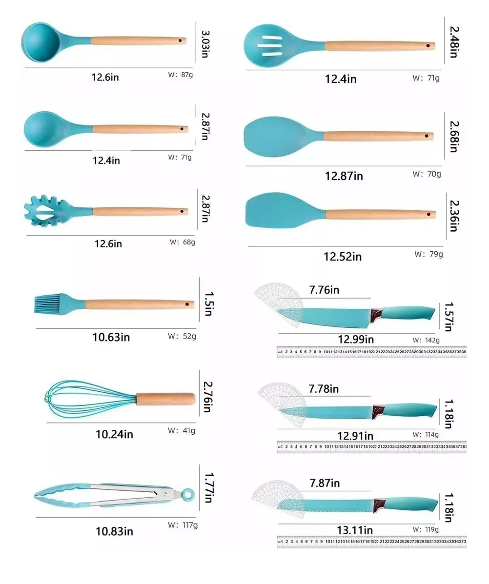 Set Juego 19 Pcs Utensilios