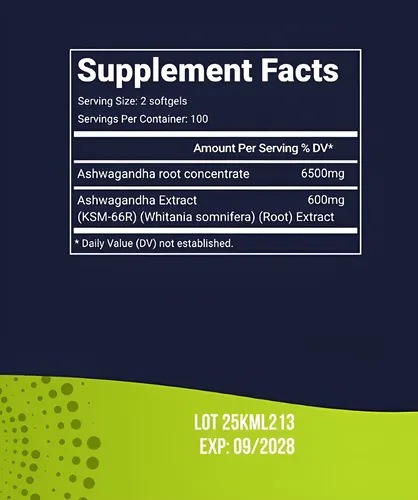 Miniatura 2 de Ashwagandha Ksm 66 6500mg 100 C
