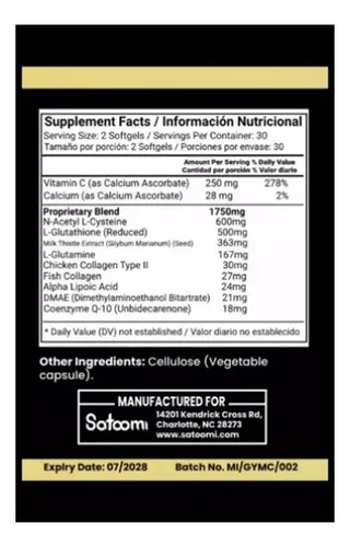 Miniatura 2 de Glutathione  rejuvenex complex satoomi