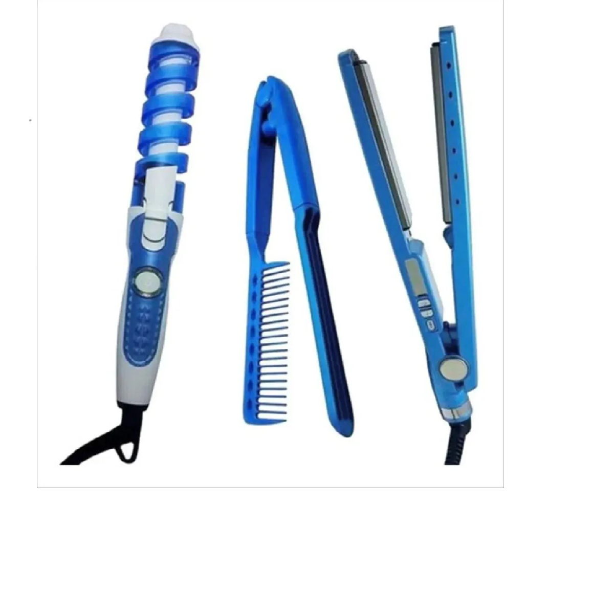 Combo Plancha Titanium + Rizador + Peine