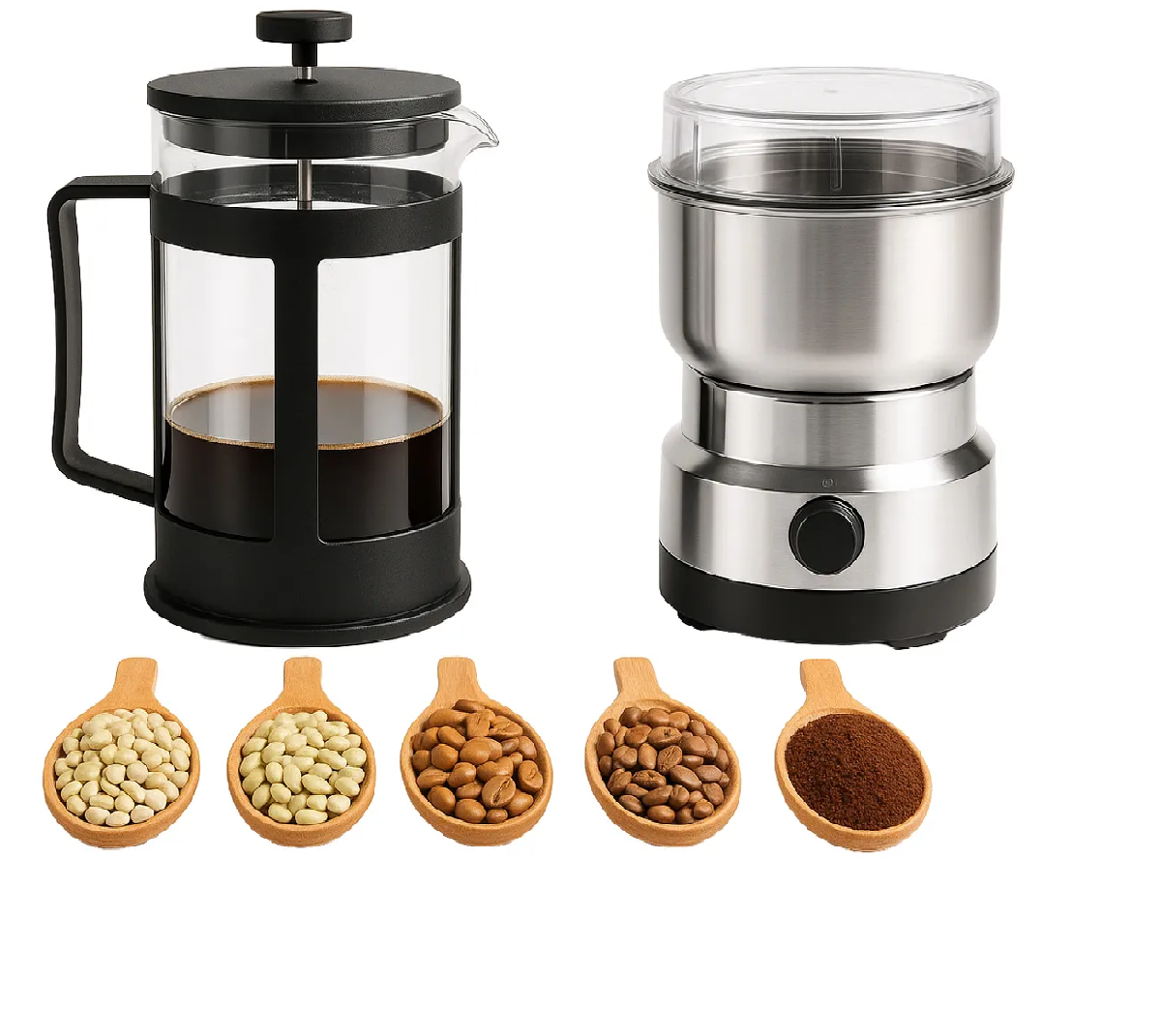 Miniatura 2 de Prensa Francesa Café 600ml Y Mini Molino