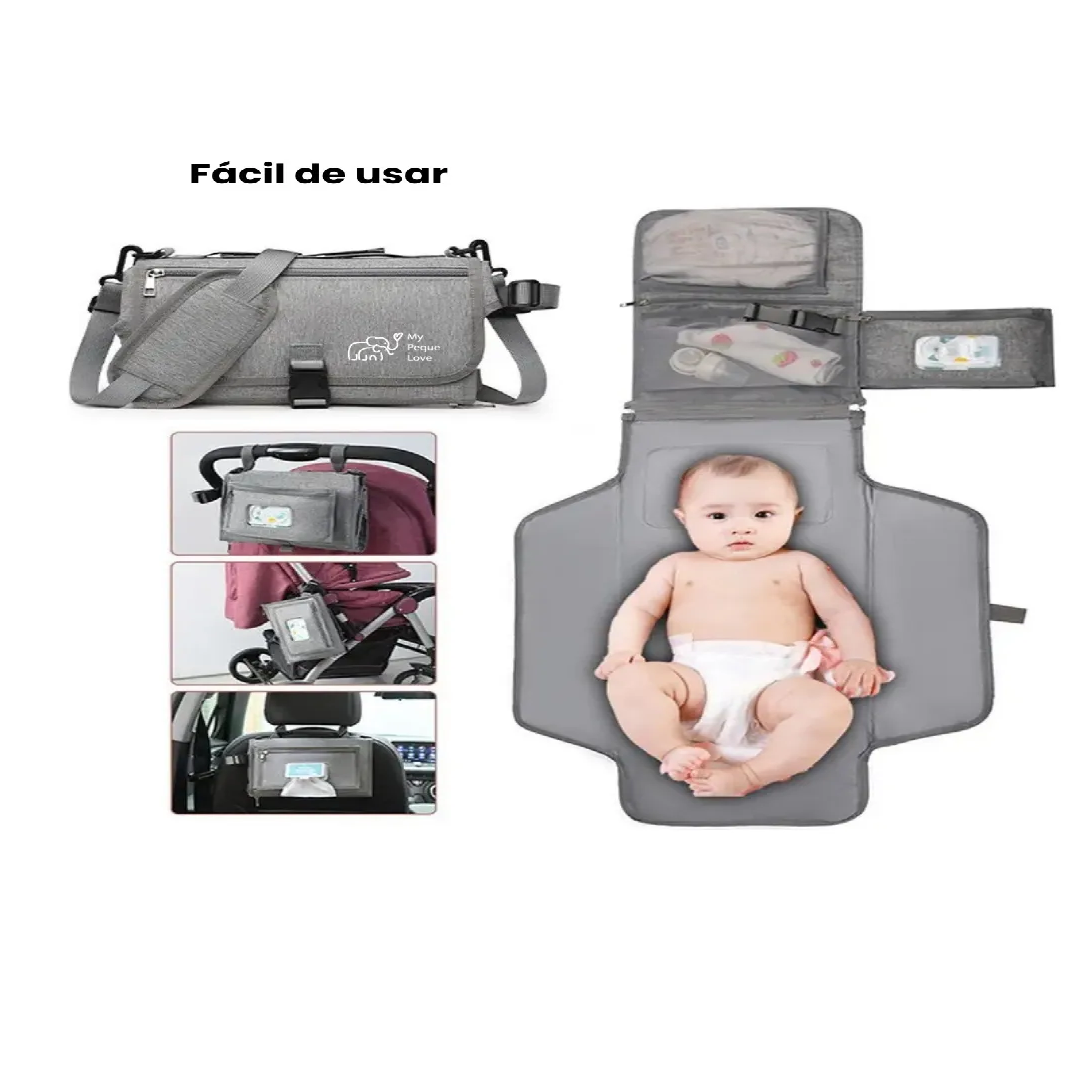 Cambiador Portátil Gris Oscuro