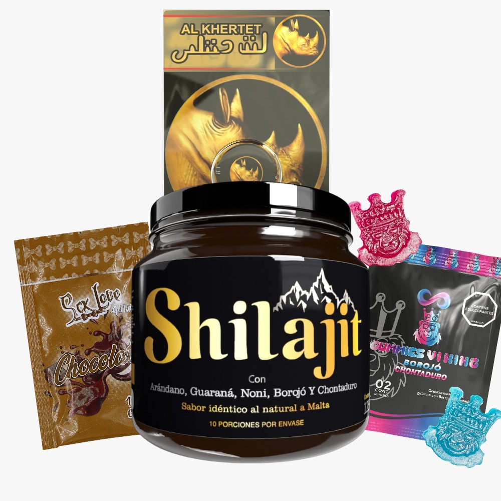Shilajit Orig con Gummies, Rino y Choco