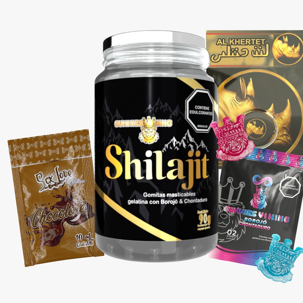 Shilajit Goma con Gummies, Rino y Choco