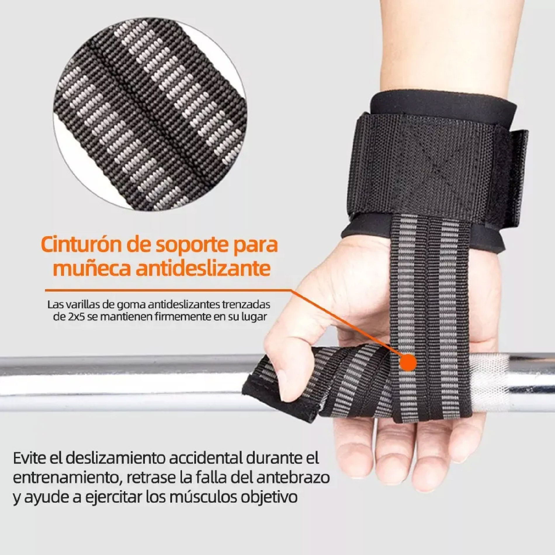 Miniatura 4 de Straps Correas Gym Levantamiento Pesas
