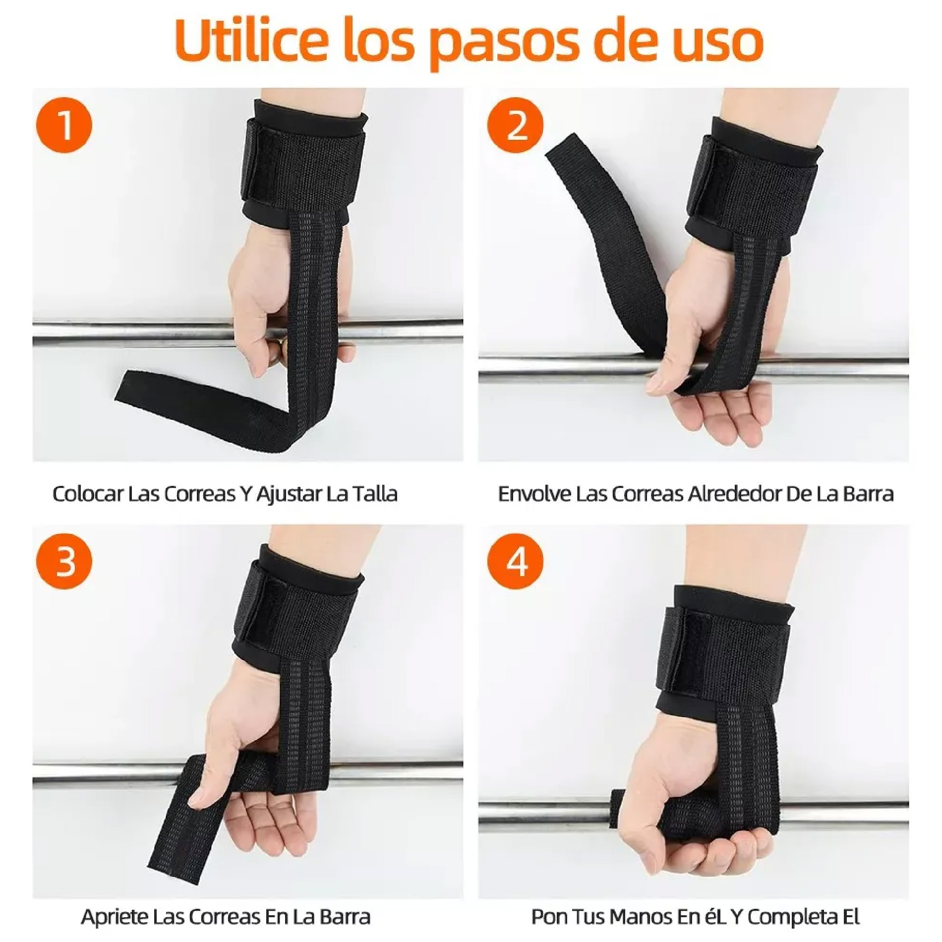 Miniatura 2 de Straps Correas Gym Levantamiento Pesas