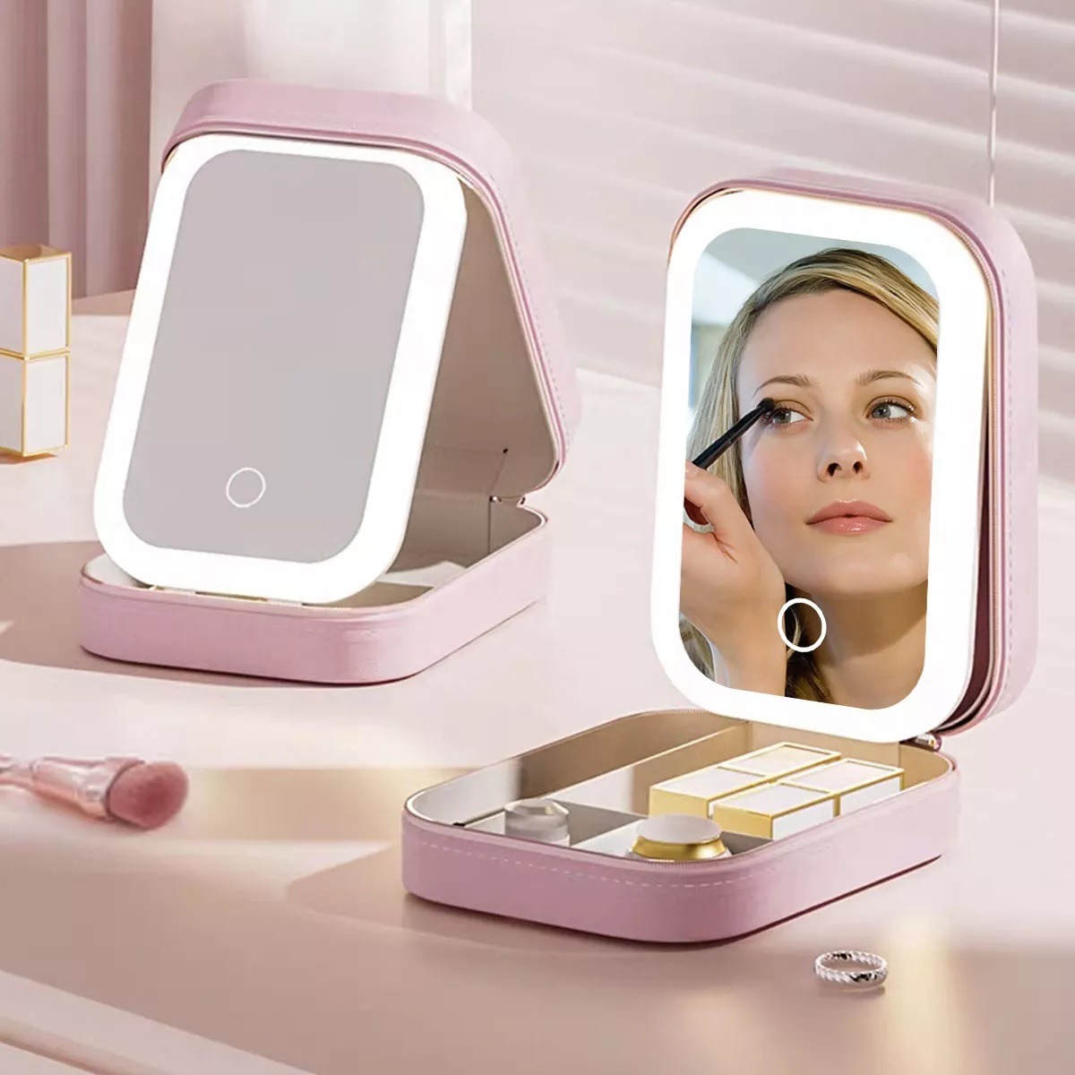 Mini Estuche de Maquillaje LED