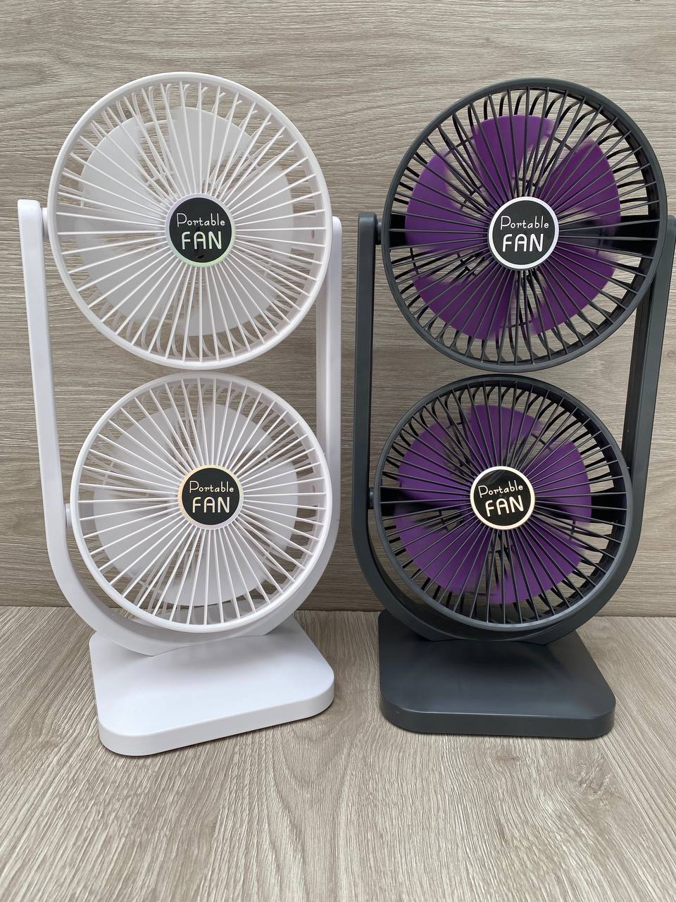 Ventilador doble Portatil recargable