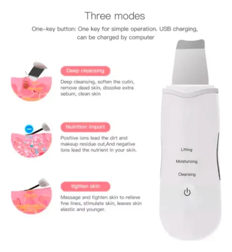 PALETA ULTRASÓNICA DE LUMPIEZA FÁCIAL