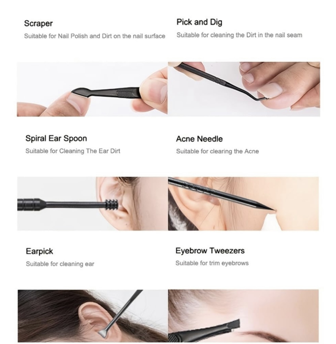 Miniatura 2 de KIT CORTA UNAS SET MANICURA PEDICURA 12