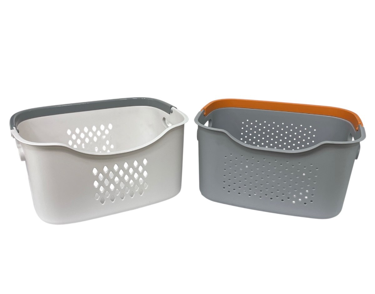 CESTA ORGANIZADOR BLANCA Y GRIS