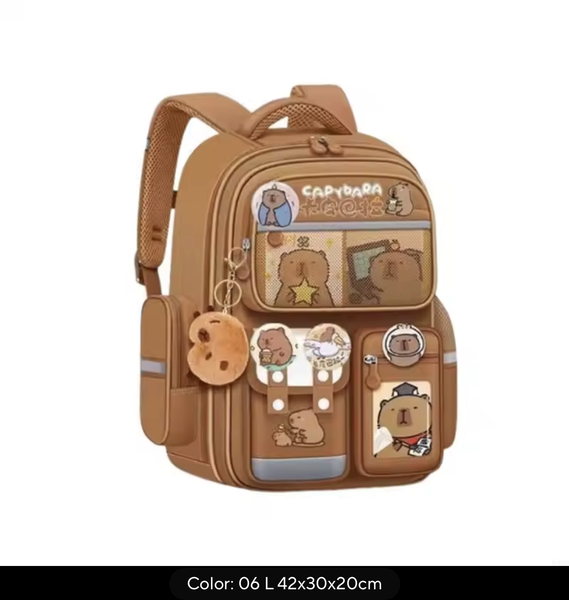 Vista 4 de MOCHILA ESCOLAR ESTUDIANTES CAPIBARA GRA