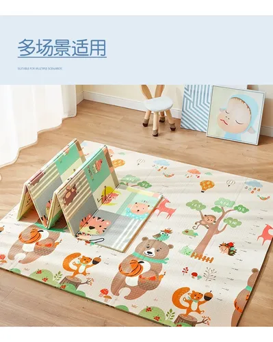 TAPETE PLEGABLE PARA BEBE DOBLE FAZ DISEÑO DE TAPETE