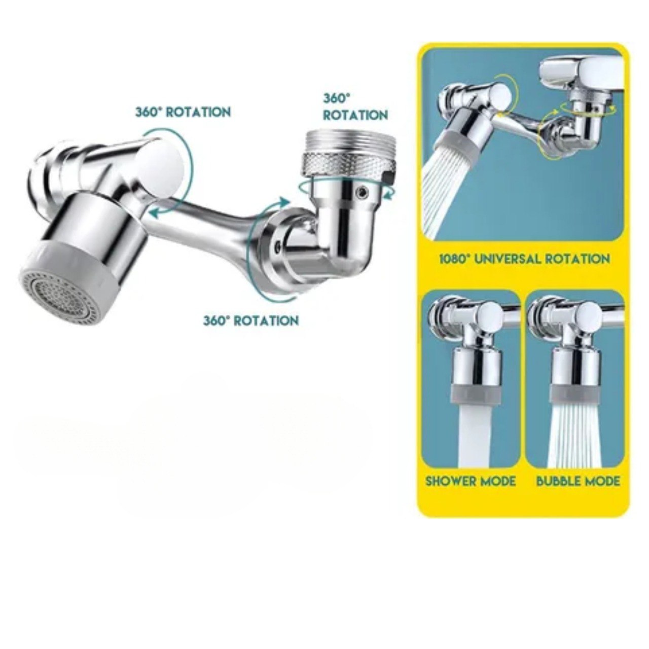 Miniatura 6 de Grifo Multifuncional Giratorio 1080°