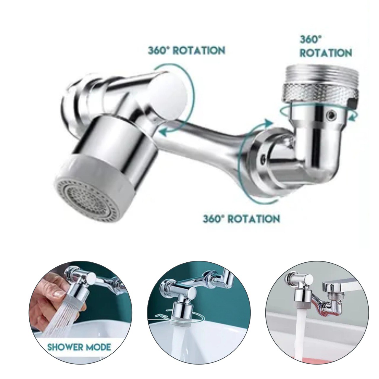 Miniatura 3 de Grifo Multifuncional Giratorio 1080°