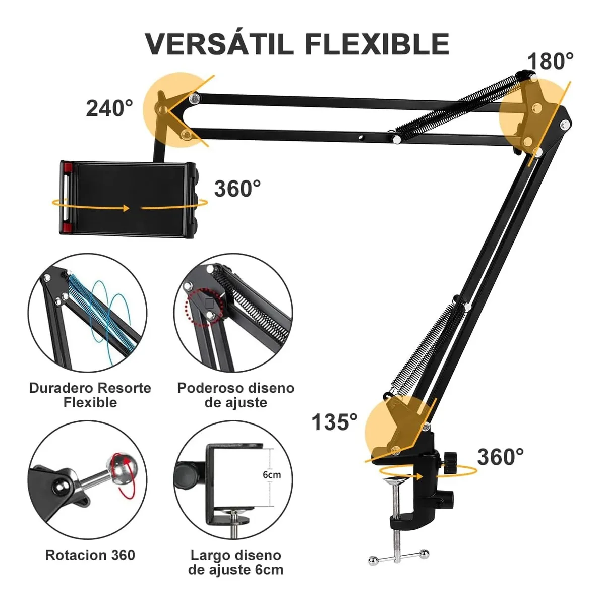 Miniatura 6 de SOPORTE PARA CELULAR GIRATORIO 360°