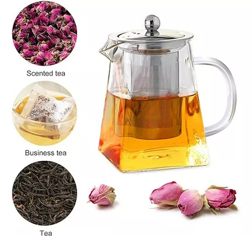 Miniatura 3 de Tetera de Vidrio con Infusor de Acero