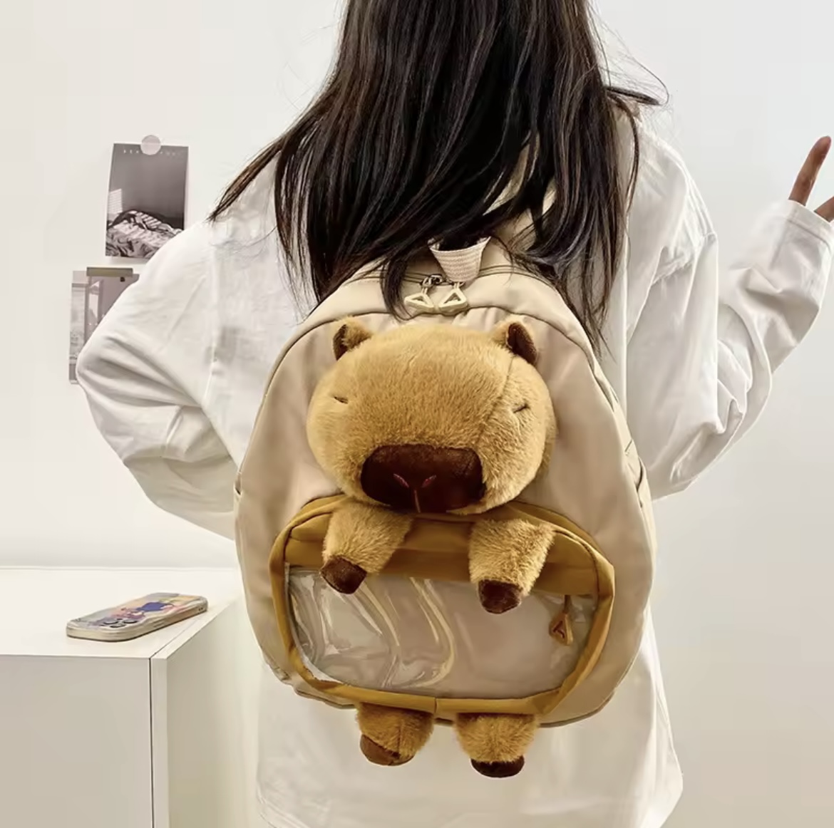 Miniatura 10 de MOCHILA KAWAII ESCOLAR CAPIBARA GRAN CAP
