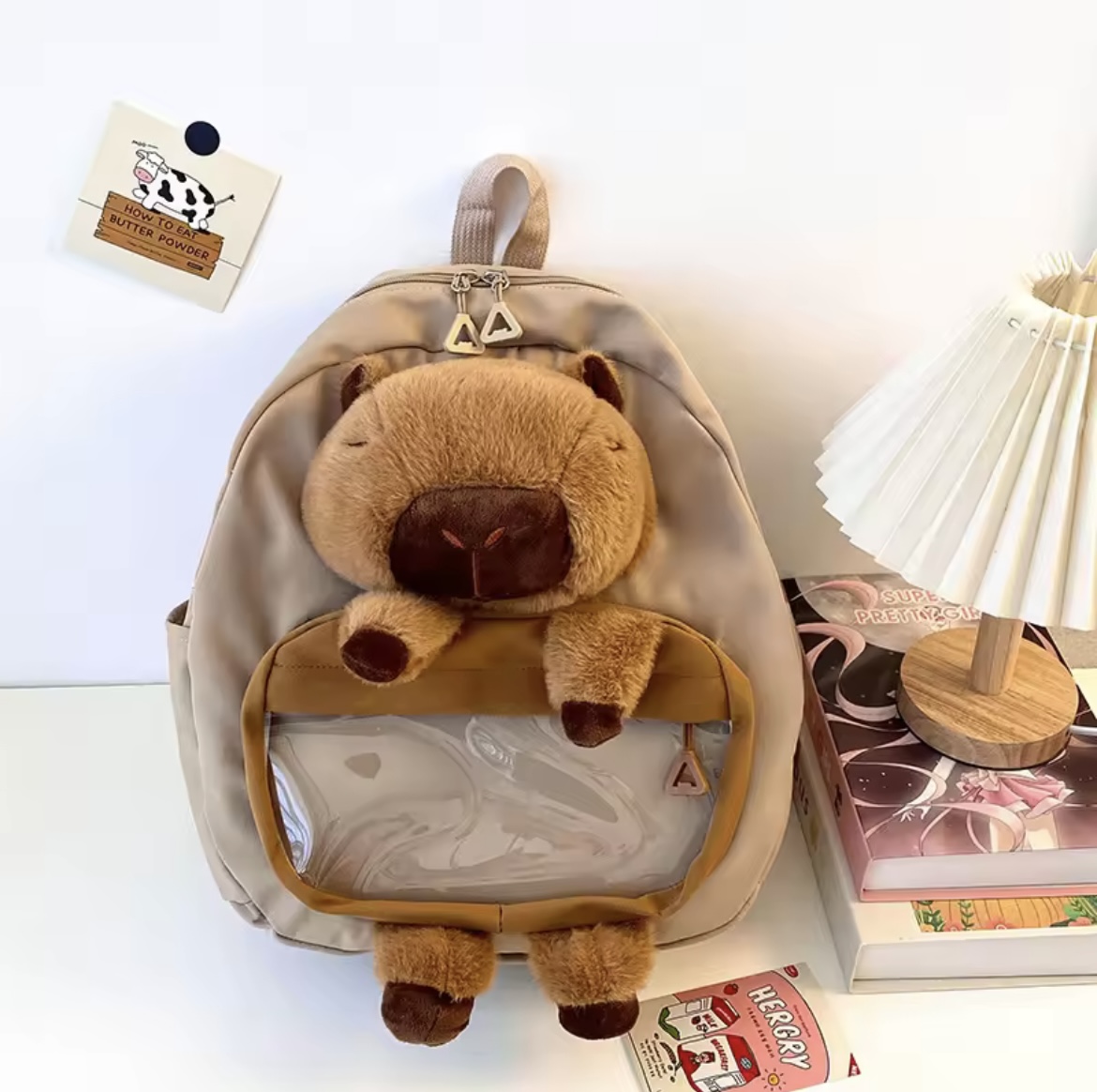 Miniatura 8 de MOCHILA KAWAII ESCOLAR CAPIBARA GRAN CAP