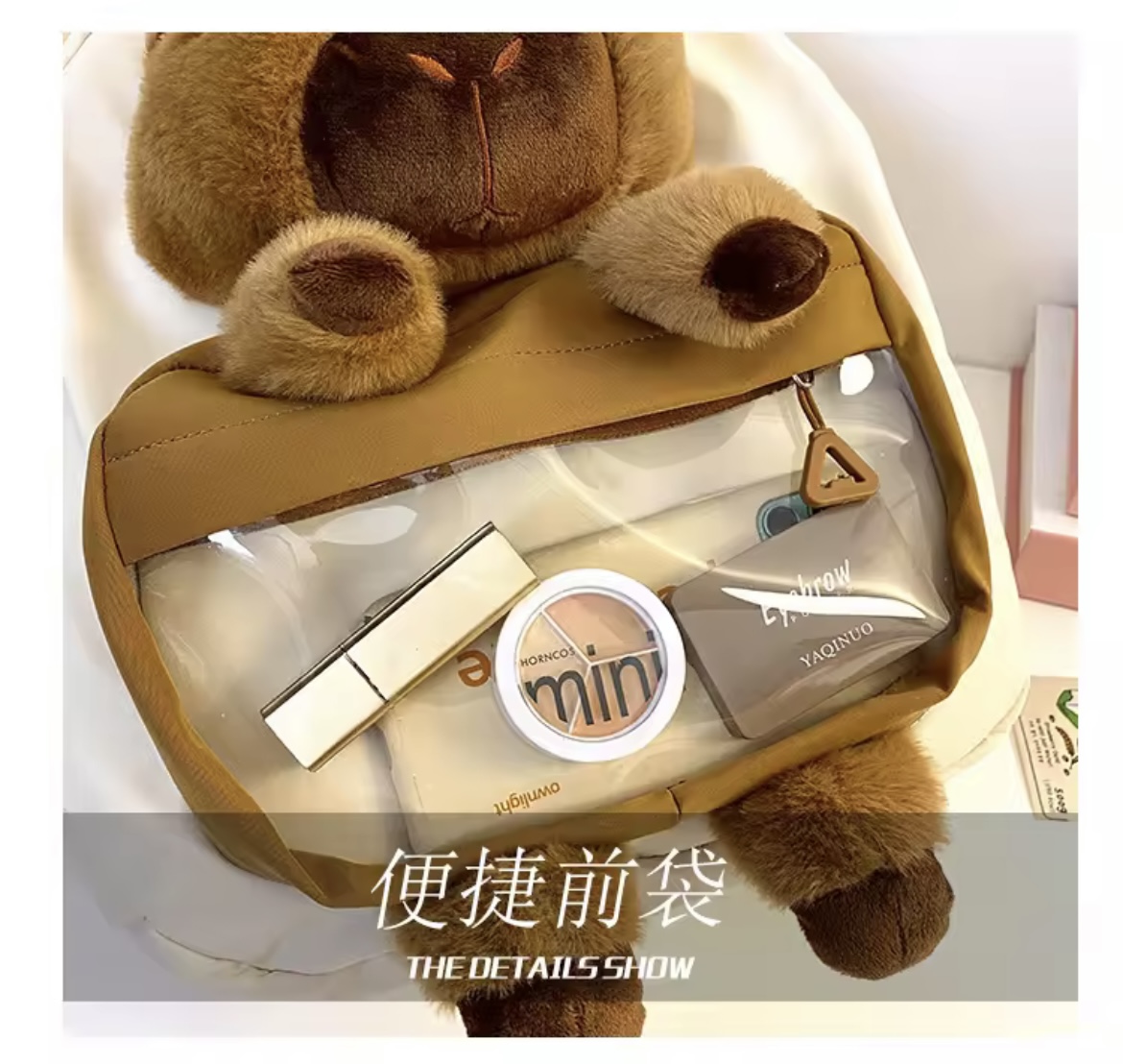 Miniatura 4 de MOCHILA KAWAII ESCOLAR CAPIBARA GRAN CAP