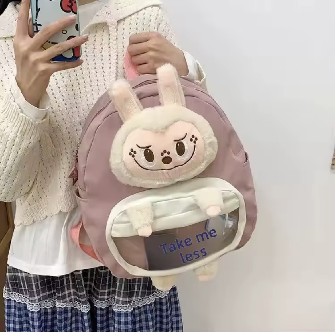 MORRAL MALETA LABUBU3D FELPA ESCOLAR MOC