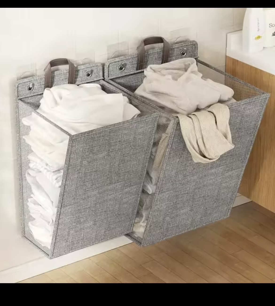 Miniatura 9 de CESTO ROPA SUCIA PLEGABLE PARA LA PARED