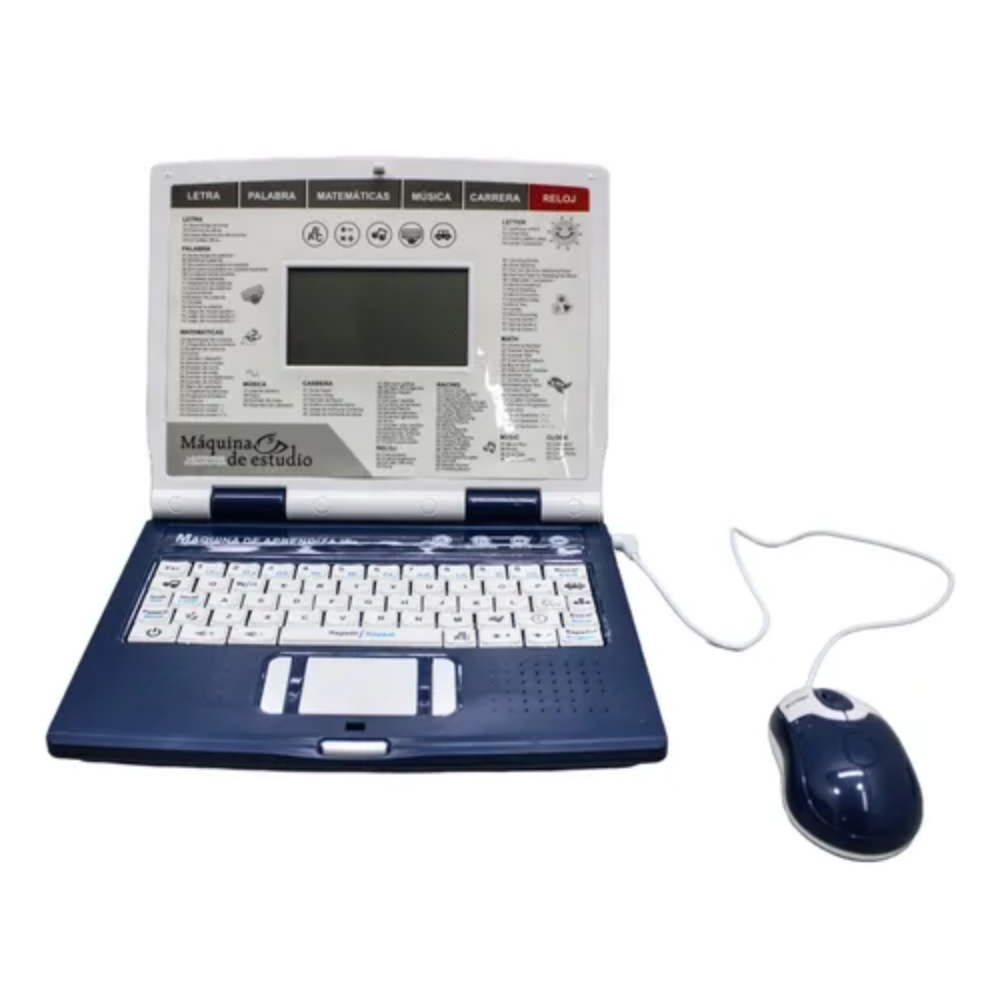 🌟 Laptop Juguete Educativa Bilingüe Azul - Aprendizaje Divertido para Niños