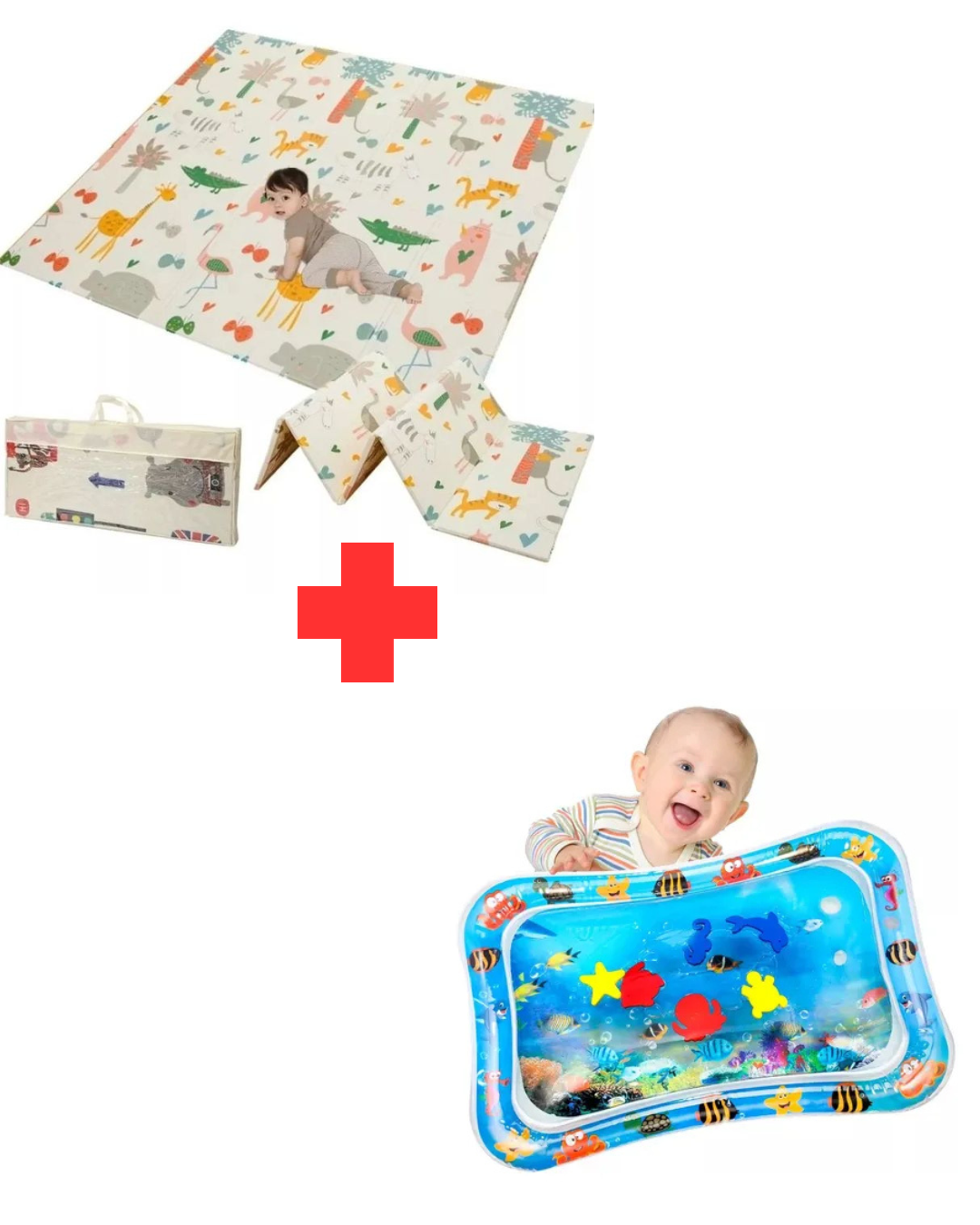 combo tapete gateo + tapete inflab agua