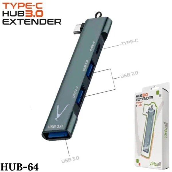 Adaptador Multilector Tipo C Hub-64